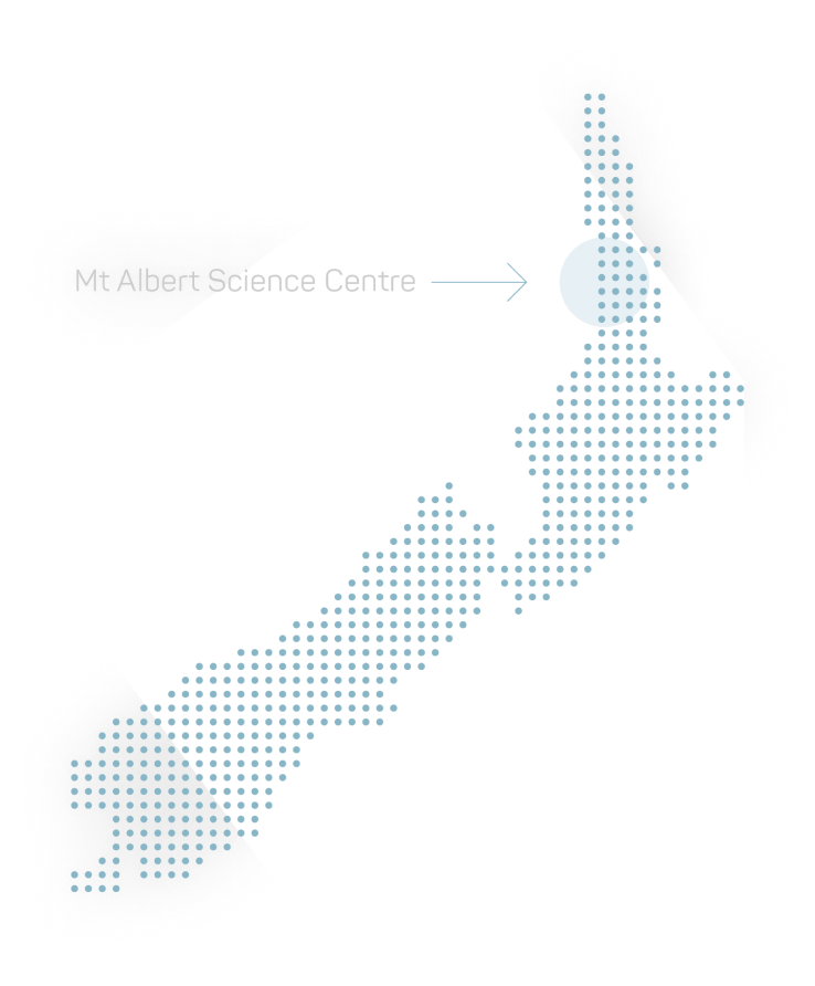 Mt Albert Science Centre on a New Zealand map